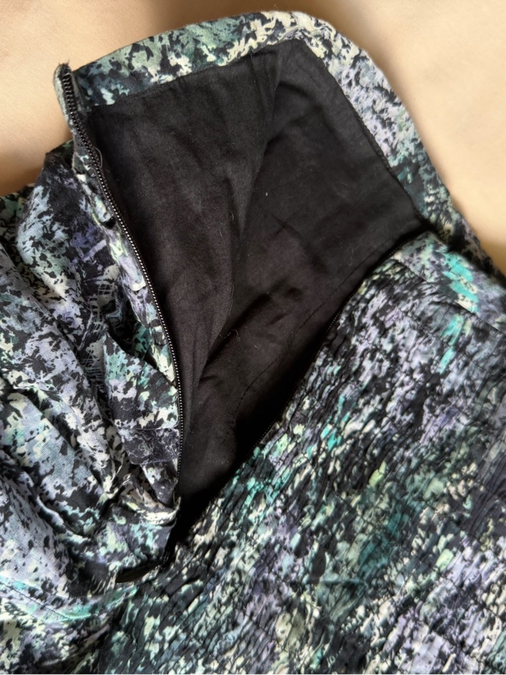 IRO Karina Mini Skirt Abstract Print Shirred Vacation Going Out - Picture 5 of 10
